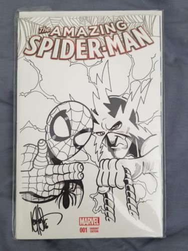 Avenging Spider-Man 1 Ken Haeser ORIGINAL ART Run the Jewels SKETCH cover COA