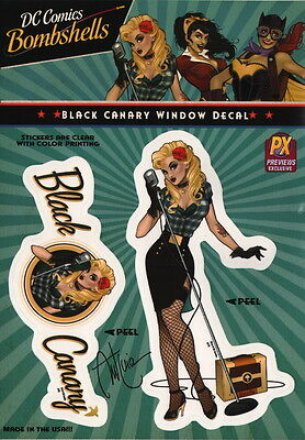 Black Canary Ant Lucia SIGNED DC Bombshells Arrow Window Decal Previews EXC