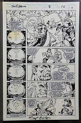 STAR MASTERS #2 PG 15 1996 ORIGINAL COMIC ART-SCOT EATON-BOBALMOND-BETA RAY BILL