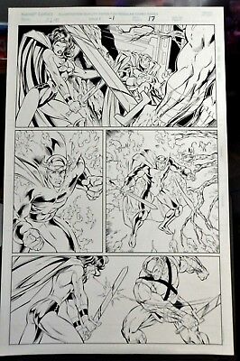 JOURNEY INTO MYSTERY #-1 PG. 17 1997 ORIGINAL COMIC ART-DEODATO STUDIOS-LADY SIF