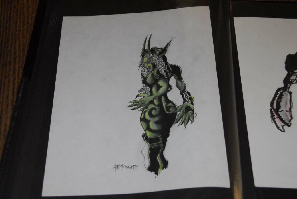 Aaron Doughty Original Comic Book Sketch Art 2 of 3 Free US Shipping