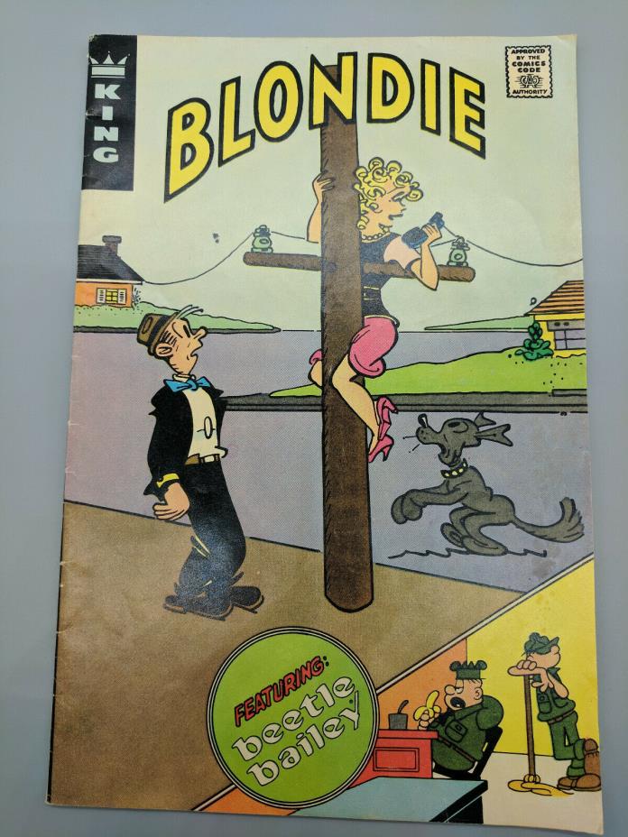 BLONDIE featuring BEETLE BAILEY Comic Book by KING, Free Shipping, 1973 Vintage