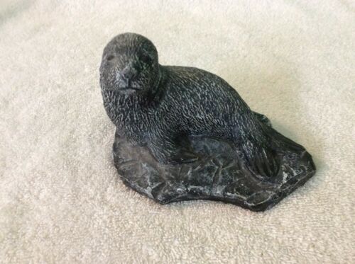 Seal Hand Carved Soapstone Figure ,