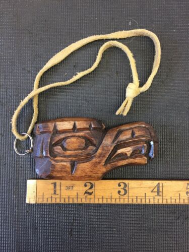Northwest Coast First Nations native Carving Art Eagle Head Keychain