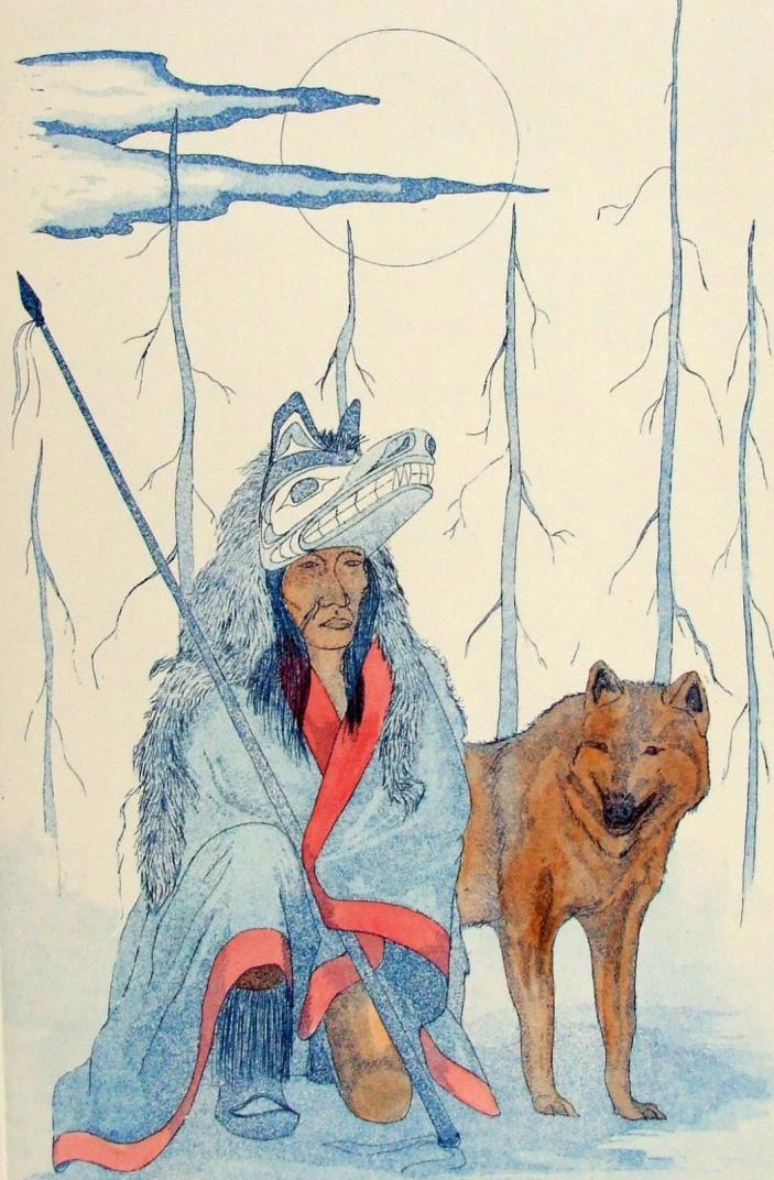 Don McLeay plains cree Native Artist limited edition Etching  Art 6/60 1981