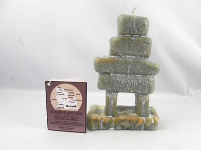 INUIT ESKIMO ART HAND POURED CRAFTED CANDLE INUKSHUK