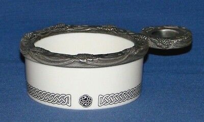 Celtic Design China~Pewter Rim WINE COASTER STAND~by English Sterling & Classic