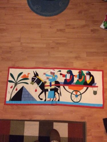 egyptian vintage textile wall art Old Hand Done 44