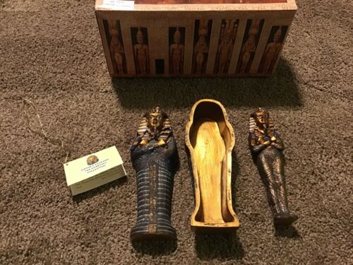 Egyptian King Tut Coffin Statue Figure Collectible