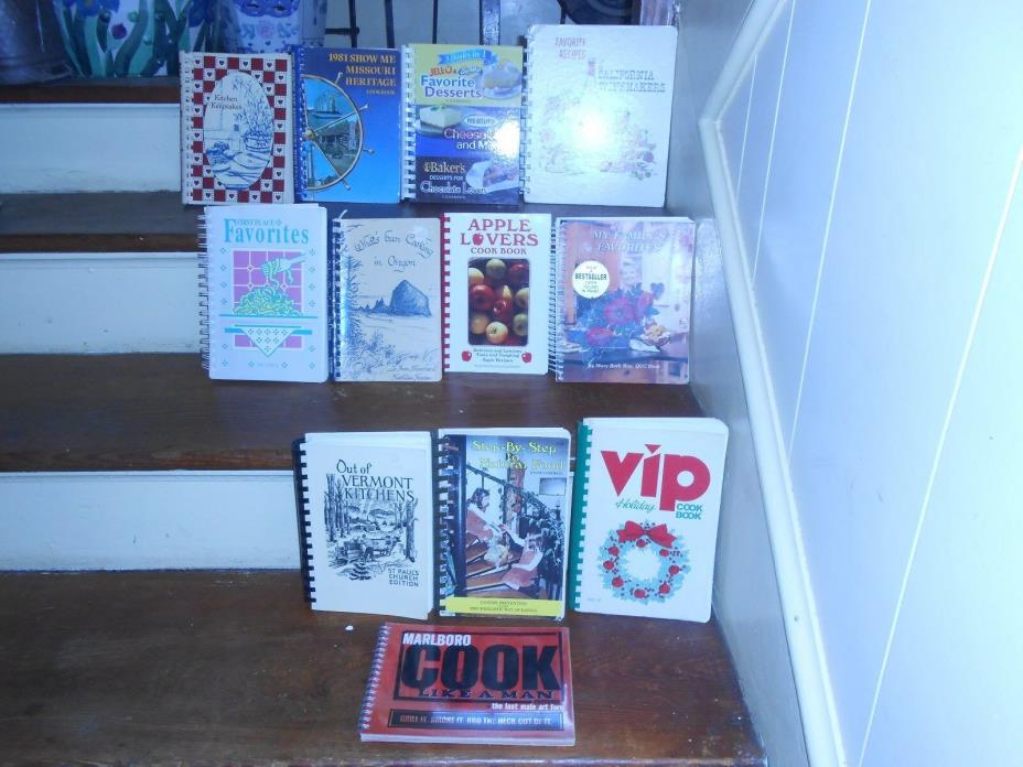HUGE LOT OF 40 VINTAGE ETHNIC COMMUNITY COOK BOOKS CHURCHES SCHOOLS CLUBS RARE
