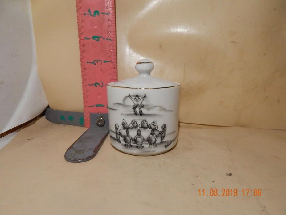 ROBERT MAYOKOK ART ON SUGAR BOWL - BLANKET TOSS ALASKANS