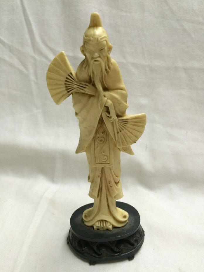 Vintage Japanese Figure with Fans