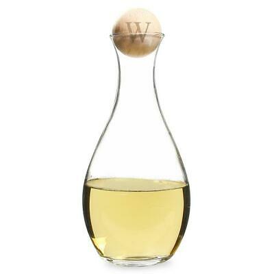 Small Personalized Wine Decanter with Birch Wood Stopper