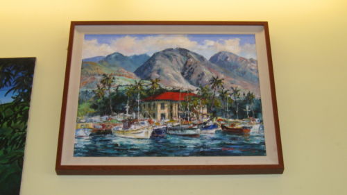 Lahaina Harbor Oil Painting by Hajime Okuda 28