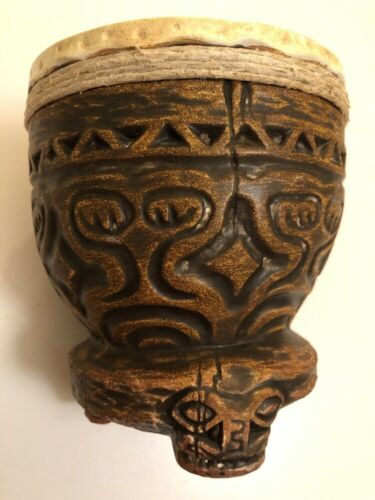 Original 2011 Tiki Diablo 12 Volcanos Marquesan Tiki Bowl Mug Low #58 of 200!