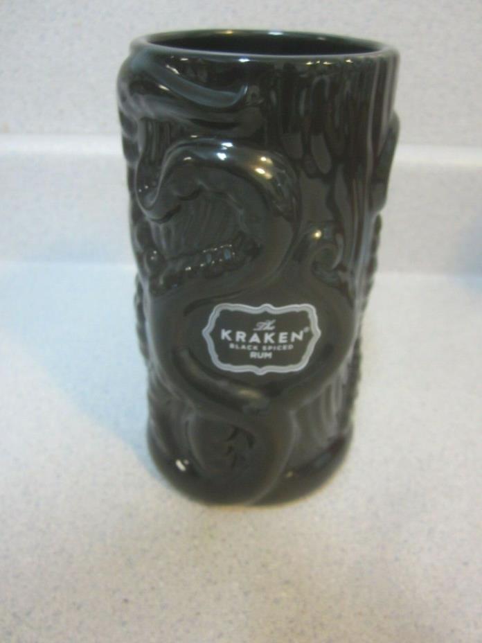 Release The Kraken Tiki Mug Black Spiced Rum Ceramic Octopus Mug! Cool!