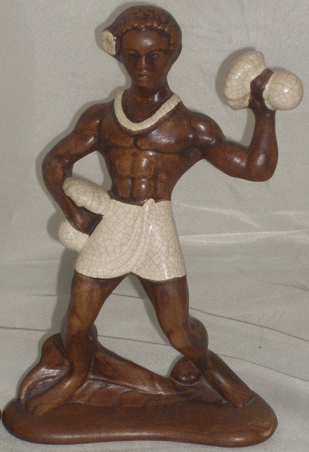 Vintage Mid Century Treasure Craft Hawaiian Dancer Figurine