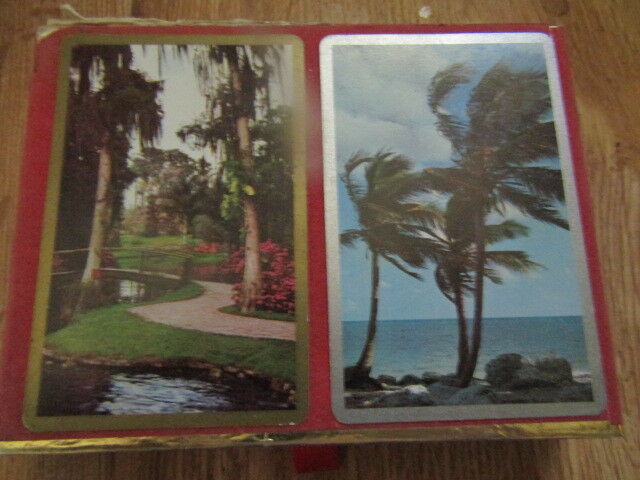 Vintage Hawaiian Palm Trees  Playing Cards