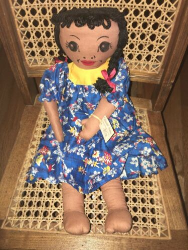 Vintage Hawaiian Cloth Doll Hattie Lanakila Crafts Hawaii Souvenir 20