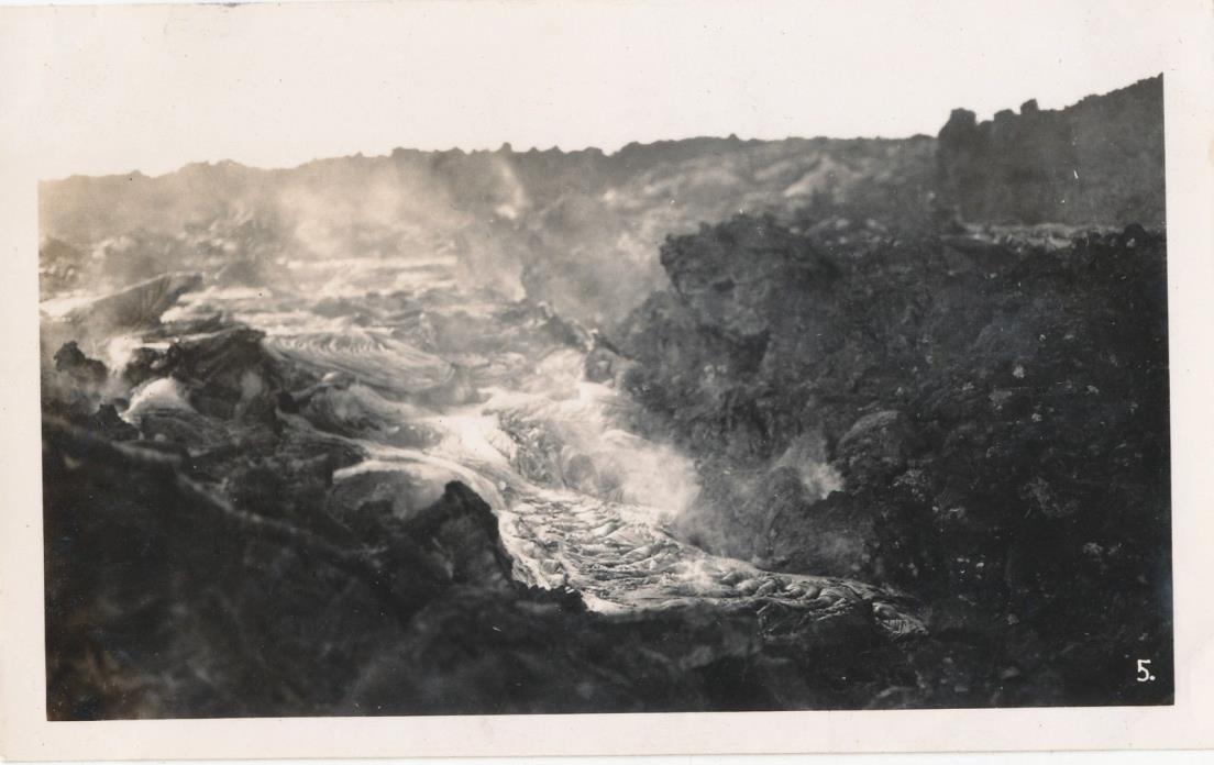 1940  Hawaii National Park Photo Lava Flow