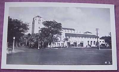 1940's City Hall Honolulu WWII Era Territory of Hawaii
