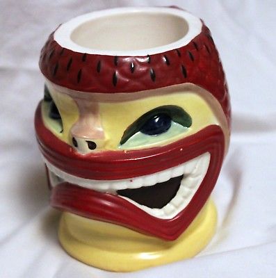STEVE CRANE Tiki Ceramic Ku Mug Kon Tiki Hawaiian Pottery Vintage