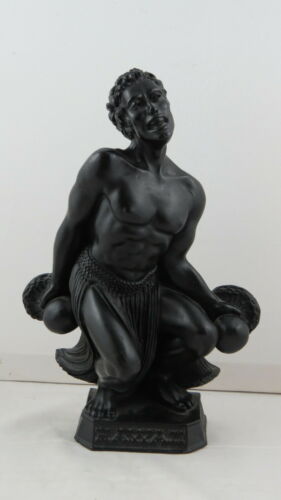 Vintage Hip Origanl Figurine - Male Polynesian Dancer - Made With Lava