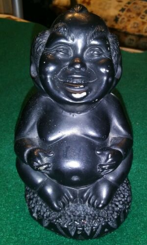 Hawaii Coco Joe Lava Buddha Vintage Tiki Lucky Laughing Belly Statue Figurine