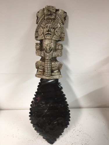 Aztec Inspired Obsidian/Resin Ritual Knife-Aztec Emperor