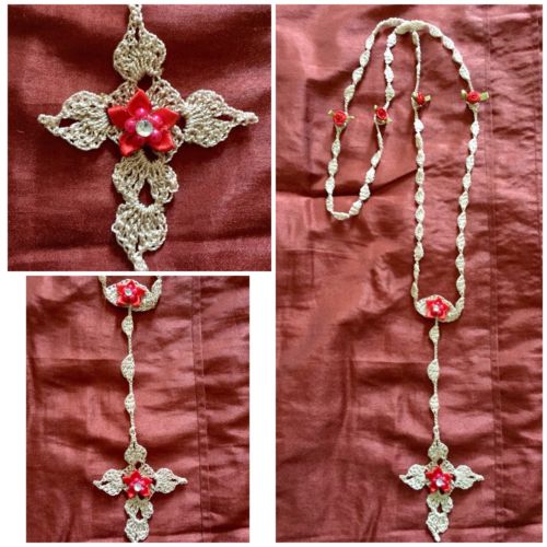 Beautiful Hand Crocheted Rosary