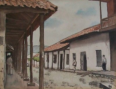 FEDERICO BRANDT - Architectural Landscape Painting - Venezuela - Circa 1927