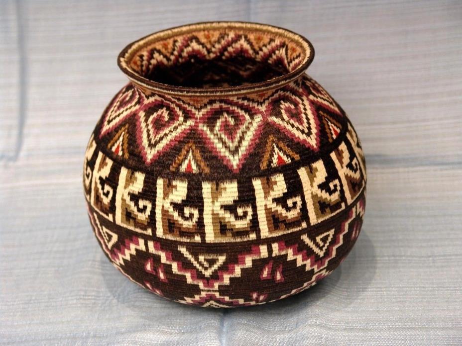 Wounaan Basket,  High Quality, Classic Geometric, 8