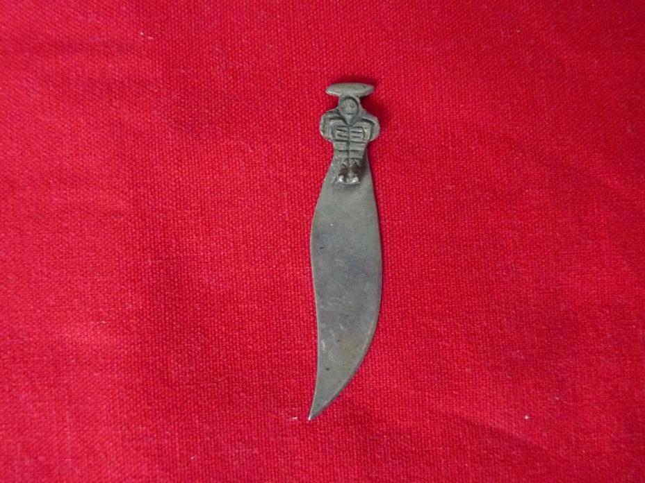 Sterling Silver 925 Knife Sword BOOKMARK, Page Turner, Letter Opener, Inca, PERU
