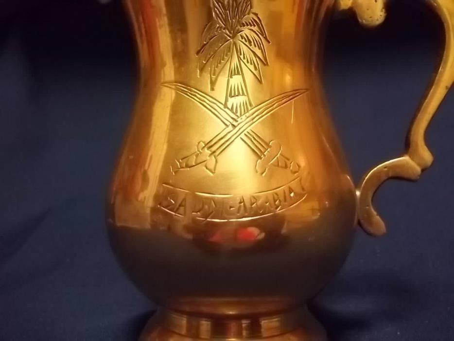 saudi arabia brass mug