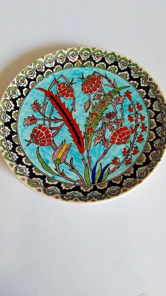 Ceramic Plate from TURKEY Floral 10 1/2
