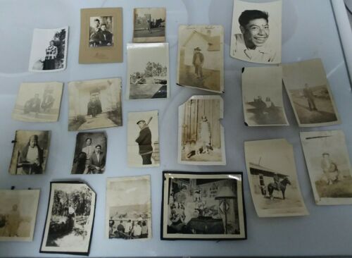 BUY IT NOW!1800's1900's(LOT OF 20) VTG.NATIVE AMERICAN INDIAN PHOTO/ SNAPSHOTS