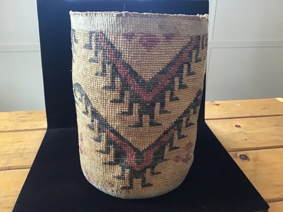 Ex- large  Native American Plateau   corn Husk basket   Ex- Sotherby’s