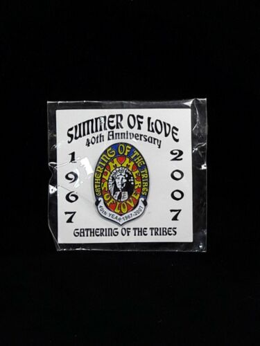 2007 Gathering of the Tribes Summer of Love 40th Anniversary Enamel Pushback Pin