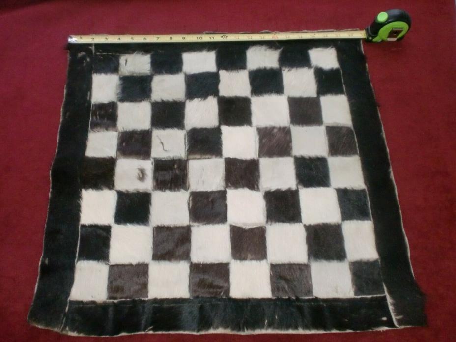 Handmade Cow hide Checkerboard