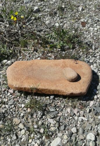Anasazi Ancient Artifact Native American Metate and Mano Grinding Stone