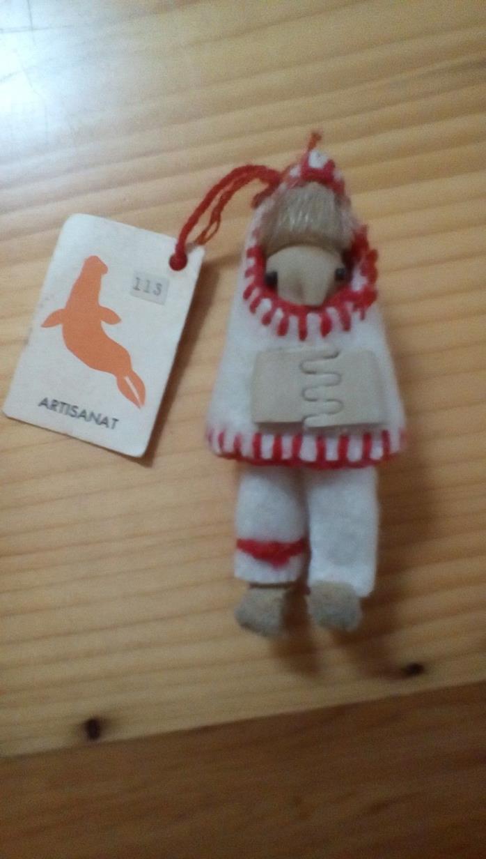 1969 Eskimo doll Canada Arctic Alaska vintage extra details handmade Inuit