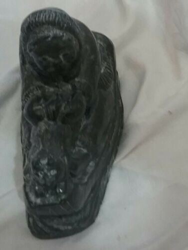 CANADIAN AL WOLF'S ESKIMO WITH DOG IN SLED  --- MADE IN CANADA