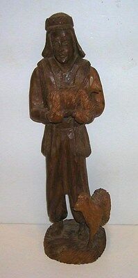 Wood Carved Statue of Shepherd 15