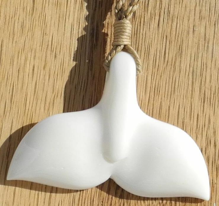 Whales Tail Bone Pendant Polynesian Style Symbol of Speed & Strength