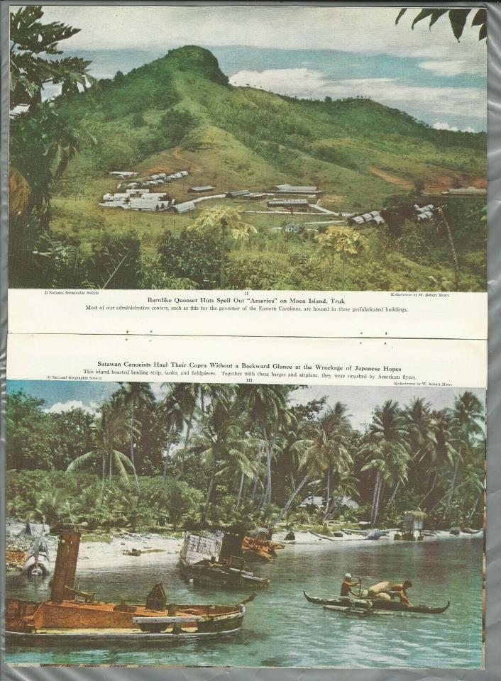 1948 PACIFIC ISLANDS post WWII magazine article, US Trust Territory, Natives