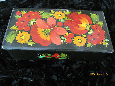 Russian Hand Painted Box Vintage 9