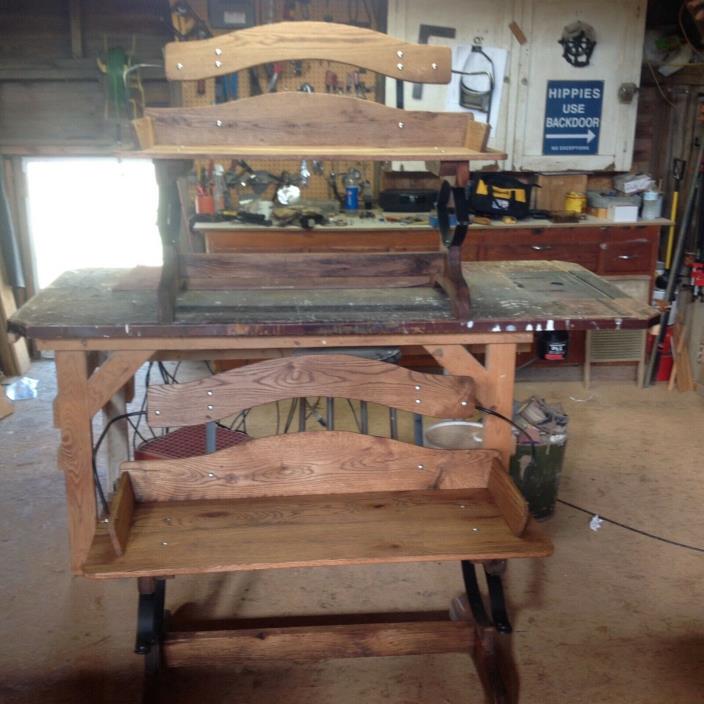 Buckboard bench made from 100 yr old oak. Repicla 1901 wagon bench.