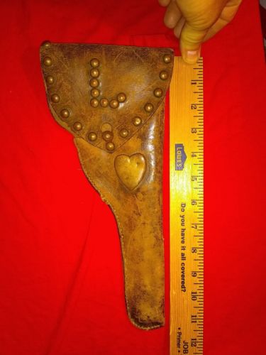 Antique or Vintage Leather Studded Holster  22 Caliber Nice Custom Work