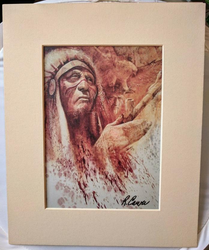 Robert A Carver American Indian Artwork Signed Print