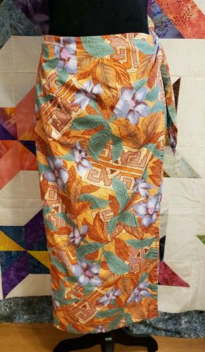Breeches Tribal Floral Print Long Wrap Skirt Medium